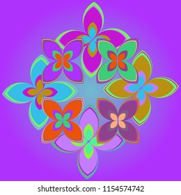 New color pattern with many flower.