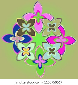 New color pattern with many flower.