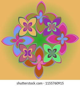 New color pattern with many flower.