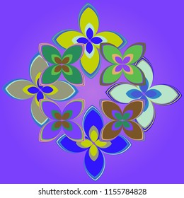 New color pattern with many flower.