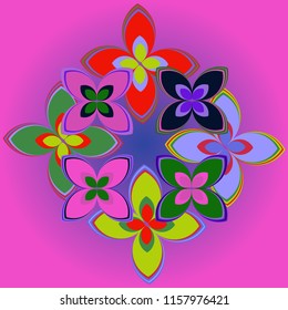 New color pattern with many flower.