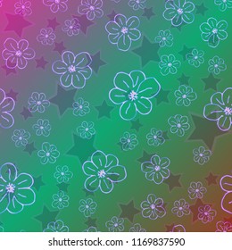 New color pattern with many flower.