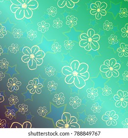 New color pattern with many flower.