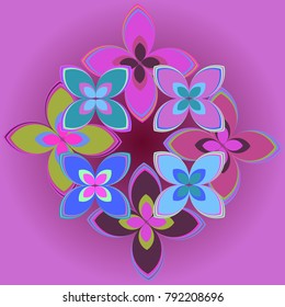 New color pattern with many flower.