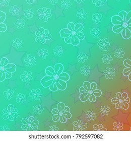 New color pattern with many flower.
