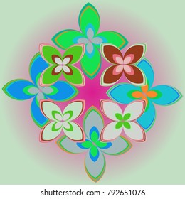 New color pattern with many flower.