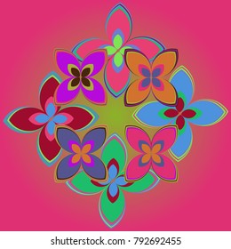 New color pattern with many flower.