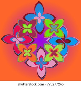 New color pattern with many flower.