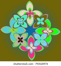 New color pattern with many flower.