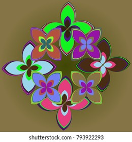 New color pattern with many flower.