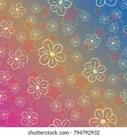 New color pattern with many flower.