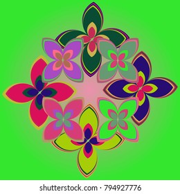 New color pattern with many flower.