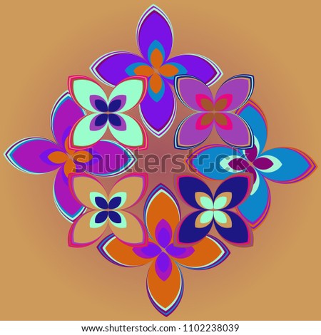 New color pattern with many flower.
