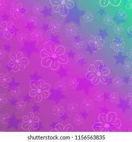 New color pattern with many flowers.