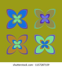 New color pattern with many flowers