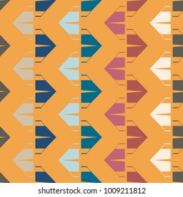 New color seamless pattern with cartoon camping tent.