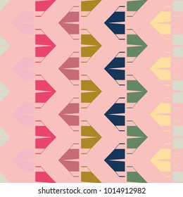 New color seamless pattern with cartoon camping tent.