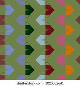 New color seamless pattern with cartoon camping tent.