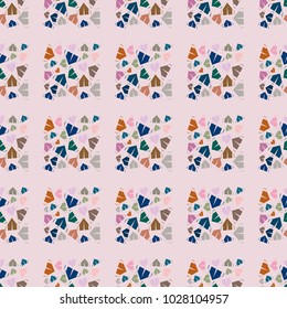 New color seamless pattern with cartoon camping tent.