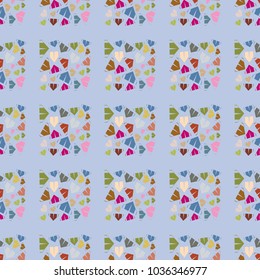 New color seamless pattern with cartoon camping tent.