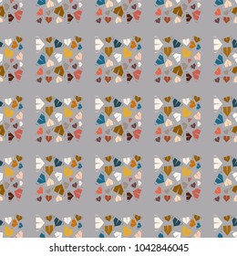 New color seamless pattern with cartoon camping tent.