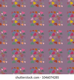 New color seamless pattern with cartoon camping tent.