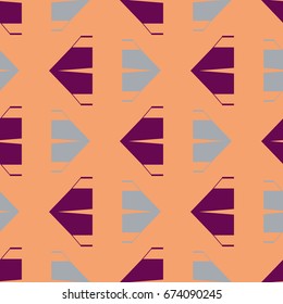 New color seamless pattern with cartoon camping tent.