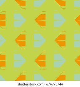 New color seamless pattern with cartoon camping tent.