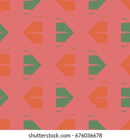 New color seamless pattern with cartoon camping tent.
