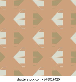 New color seamless pattern with cartoon camping tent.