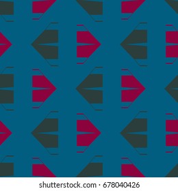New color seamless pattern with cartoon camping tent.