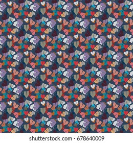 New color seamless pattern with cartoon camping tent.