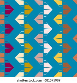 New color seamless pattern with cartoon camping tent.