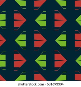 New color seamless pattern with cartoon camping tent.