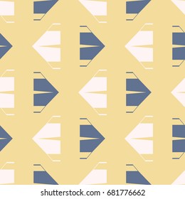 New color seamless pattern with cartoon camping tent.