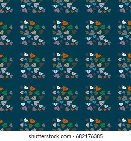 New color seamless pattern with cartoon camping tent.