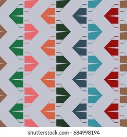 New color seamless pattern with cartoon camping tent.