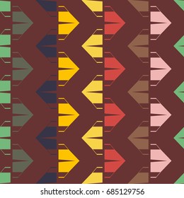 New color seamless pattern with cartoon camping tent.