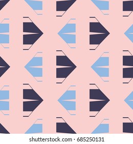 New color seamless pattern with cartoon camping tent.