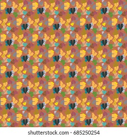New color seamless pattern with cartoon camping tent.