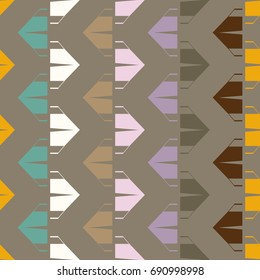 New color seamless pattern with cartoon camping tent.
