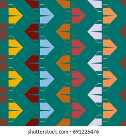 New color seamless pattern with cartoon camping tent.