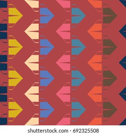 New color seamless pattern with cartoon camping tent.
