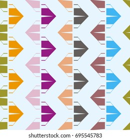 New color seamless pattern with cartoon camping tent.