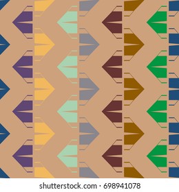 New color seamless pattern with cartoon camping tent.
