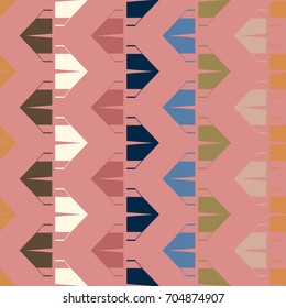 New color seamless pattern with cartoon camping tent.