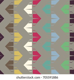 New color seamless pattern with cartoon camping tent.