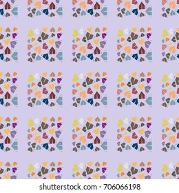 New color seamless pattern with cartoon camping tent.