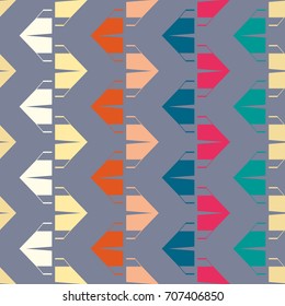 New color seamless pattern with cartoon camping tent.