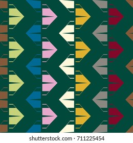 New color seamless pattern with cartoon camping tent.